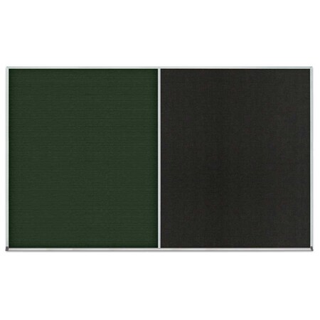 United Visual Products Triple Door Radius Corkboard, 72"x48", Bla, UV70055RC-BLACK-BLACK UV70055RC-BLACK-BLACK